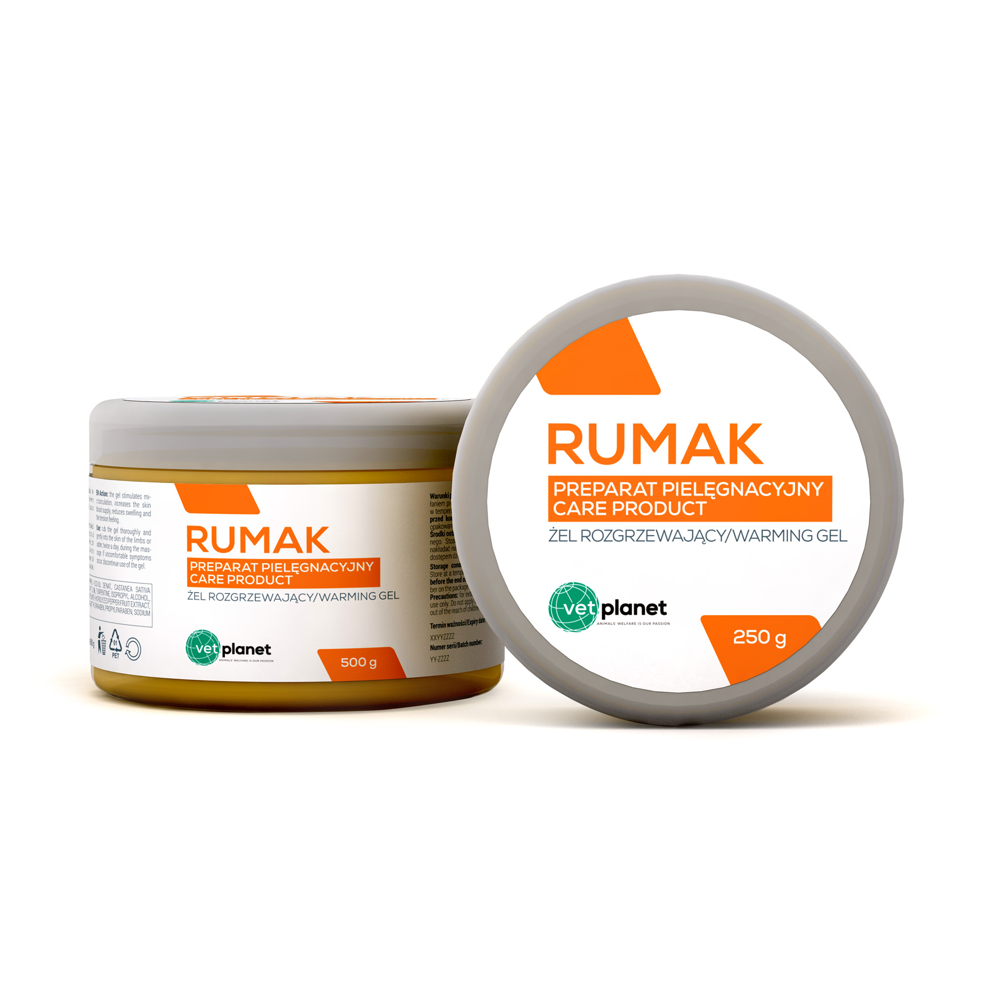 Rumak Żel rozgrzewający dla koni 500 g