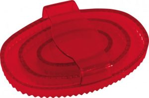 York Zgrzebło gumowe - bordowe