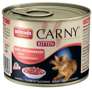 ANIMONDA Carny Kitten - wołowina + serca indyka