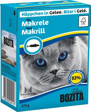 BOZITA kawałki mięsa w galaretce z makrelą 370 g