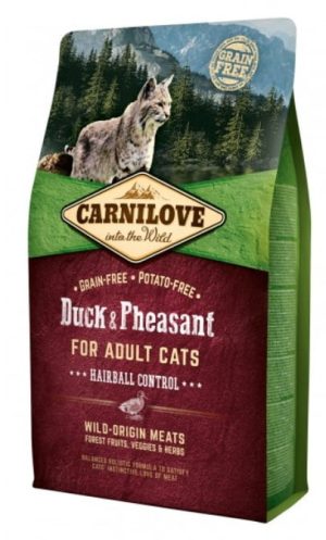 CARNILOVE Kot Adult Kaczka i bażant Hairball Control