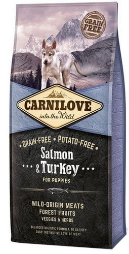 CARNILOVE Dog Puppy Salmon&Turkey sucha karma dla szczeniąt