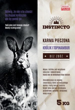 instincto karma sucha dla psa królik i topinabur