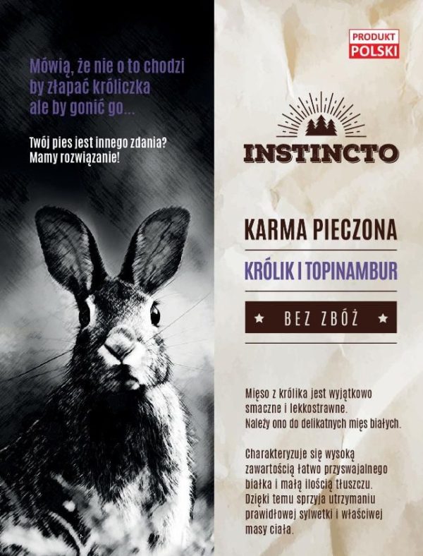 Instincto karma pieczona królik i topinambur