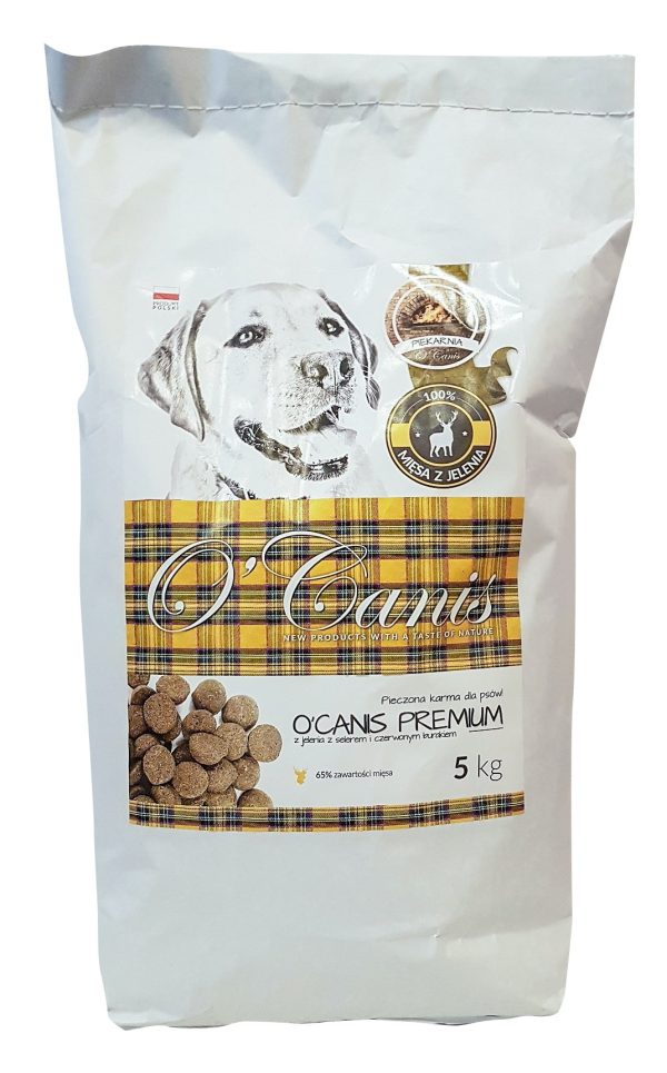 O'Canis Premium sucha karma dla psa z jeleniem 65% mięsa