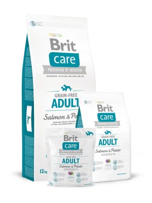 sucha karma dla psa z łososiem i ziemniakami brit care