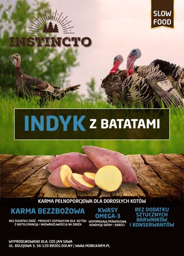 Instincto Indyk z batatami i żurawiną