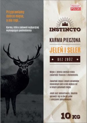 Instincto karma pieczona jeleń i seler