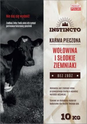 Instincto karma pieczona wołowina i słodkie ziemniaki