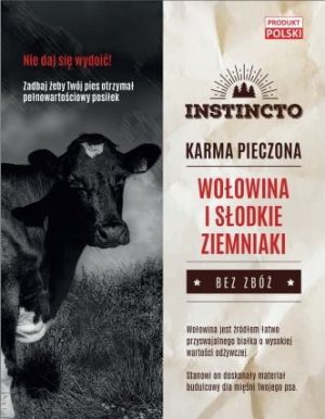 Instincto karma pieczona wołowina i słodkie ziemniaki