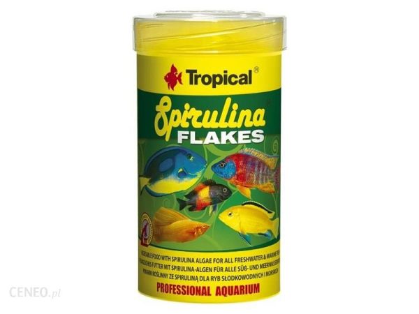 pokarm roslinny dla ryb w platkach spirulina tropical