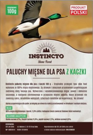 Instincto Paluchy mięsne dla psa z kaczki 100 g