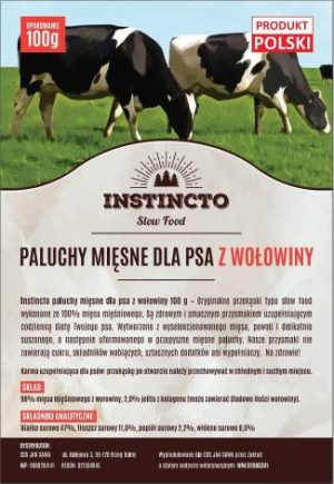 Instincto Paluchy mięsne dla psa z wołowiny 100 g