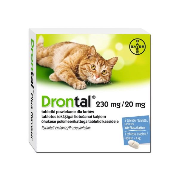 Drontal Tabletka na odrobaczanie dla kotów 230 mg + 20 mg