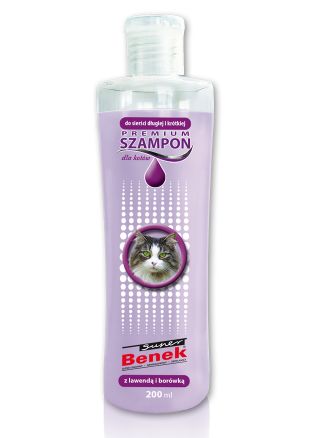 pielęgnacyjny szampon dla kotów o zapachu lawendy certech super benek 200ml