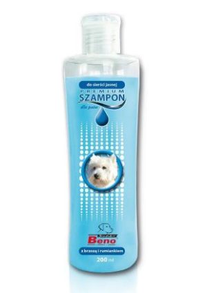 pielęgnacyjny szampon dla psów o sierści jasne super beno premium 200ml