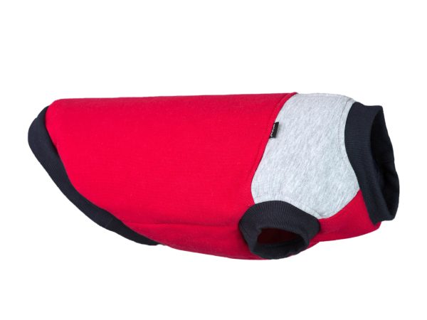 bluza denver dla psa amiplay czerwono szara